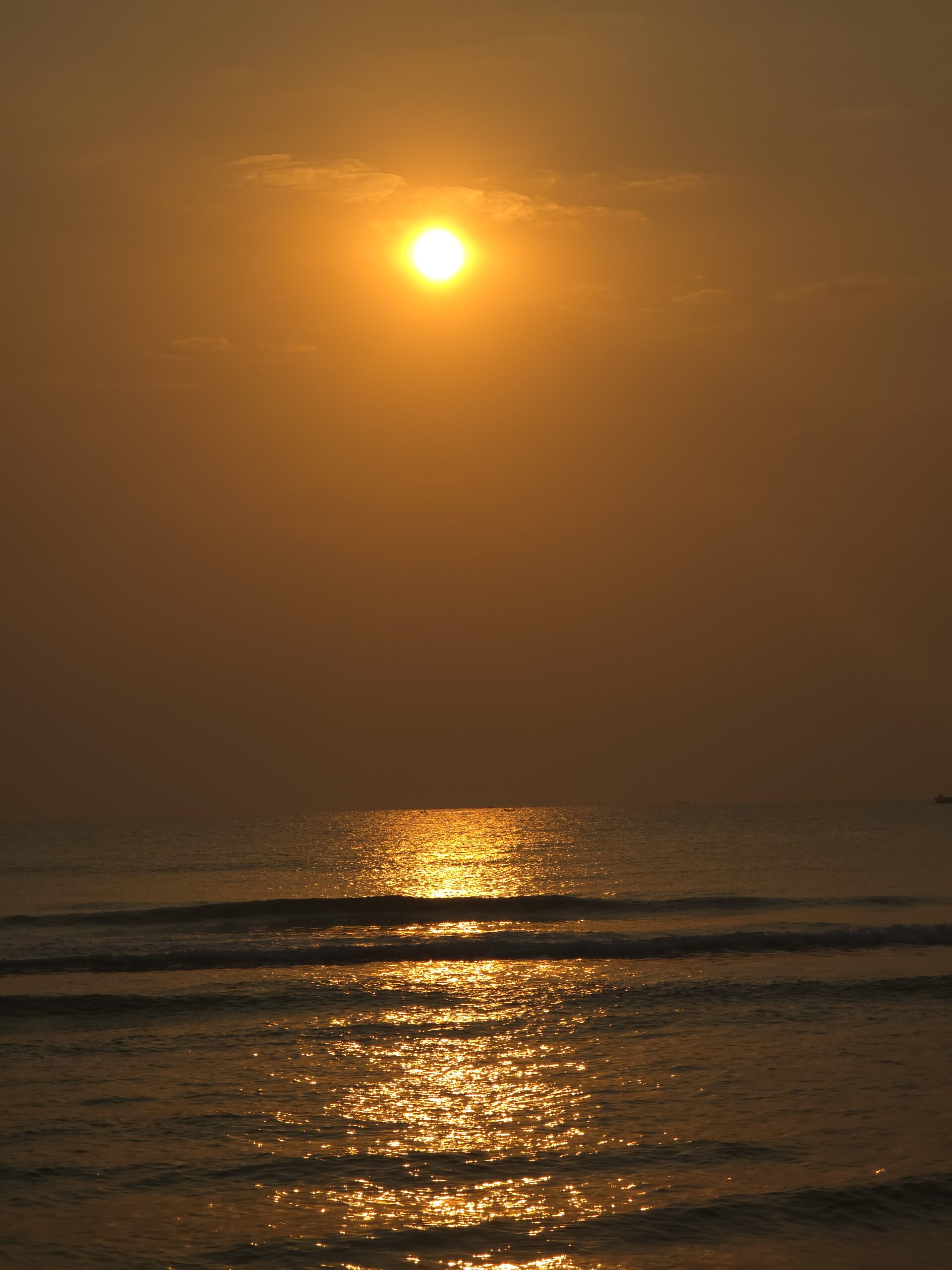 Early morning sunrise over the water in Dar es Salaam