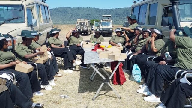Mwisho wa Mwezi Adventures staff team in the field, Tanzania